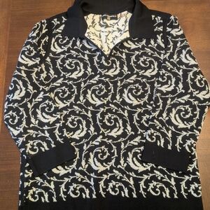Karl Lagerfeld Black and White Patterned Sweater